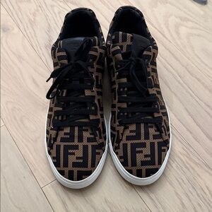Men's Black and Brown Fendi Sneakers
